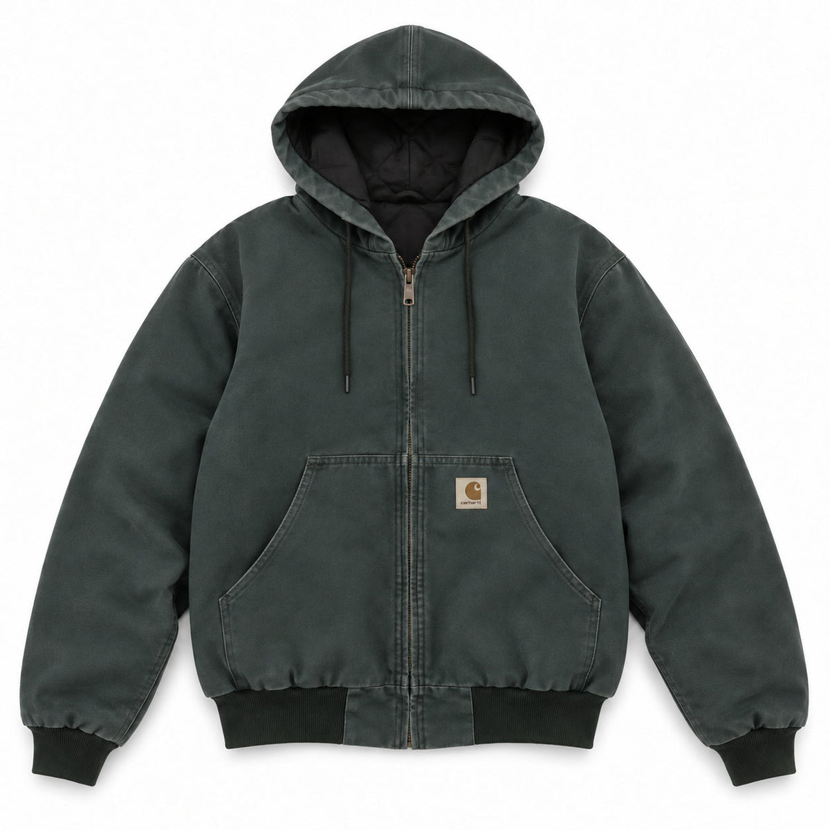 Hooded Olive — source-matched studio front view