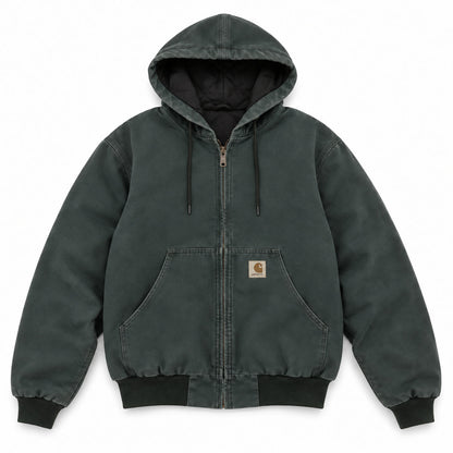 Hooded Olive — source-matched studio front view