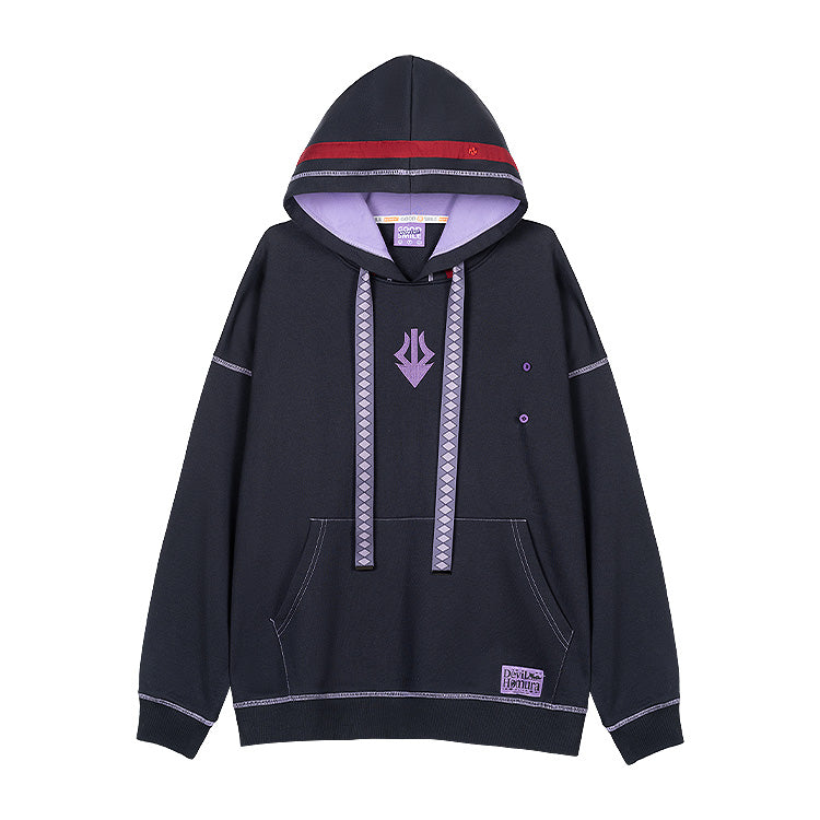 Madoka Magica Hoodies - Black/Purple Homura front