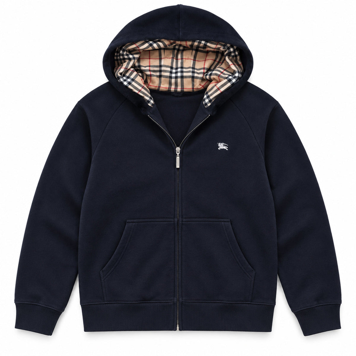 Navy Zip-Up — product front view