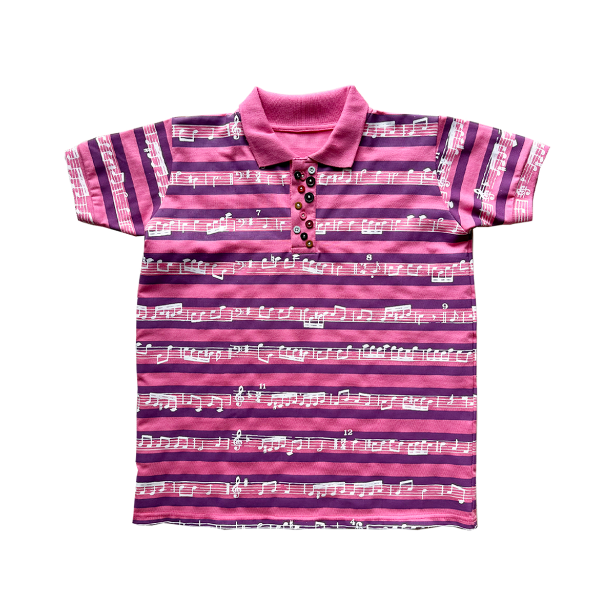 Notes Pink Polo | front