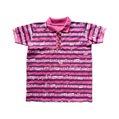 Notes Pink Polo | front