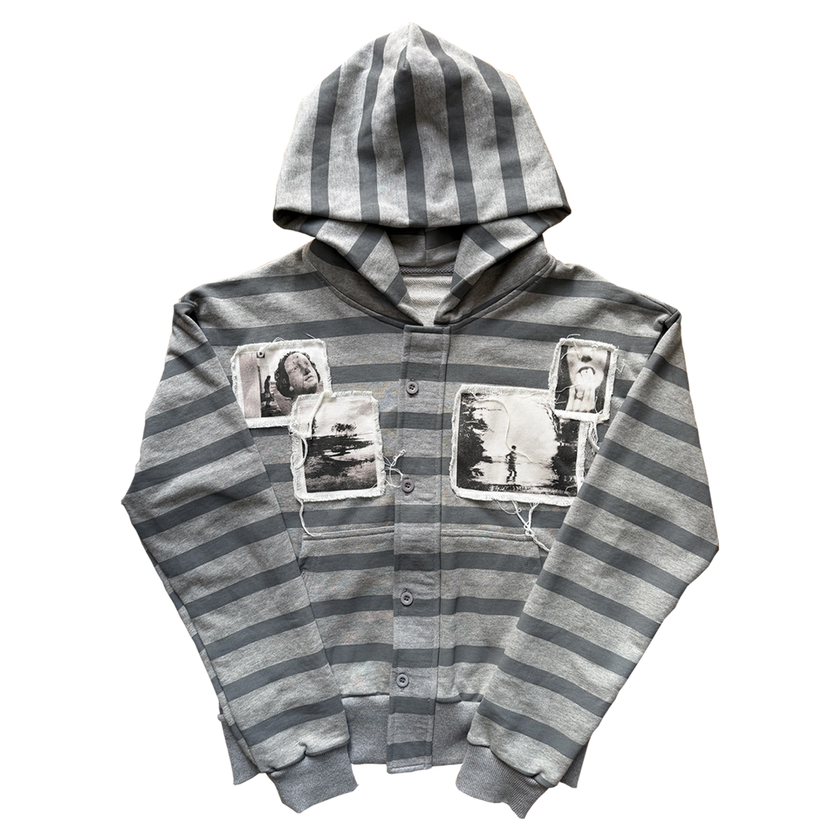 Riven Stripped Hoodie | front