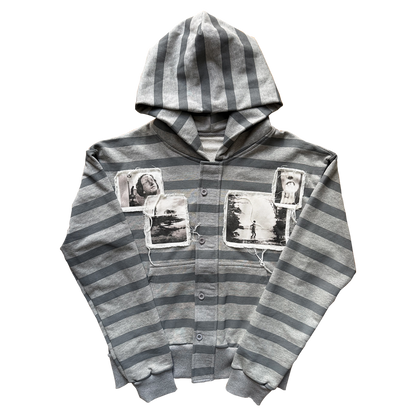 Riven Stripped Hoodie | front