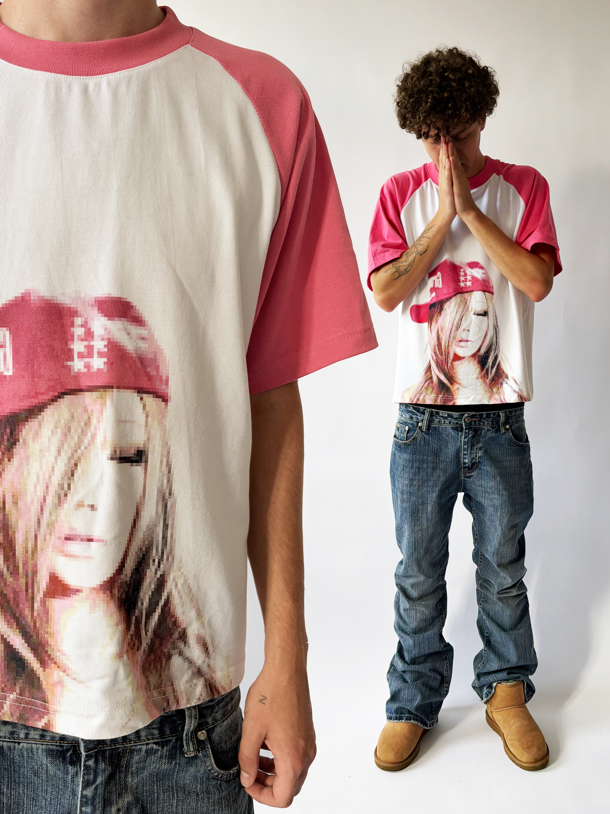 Pink Blurred Tee | source detail