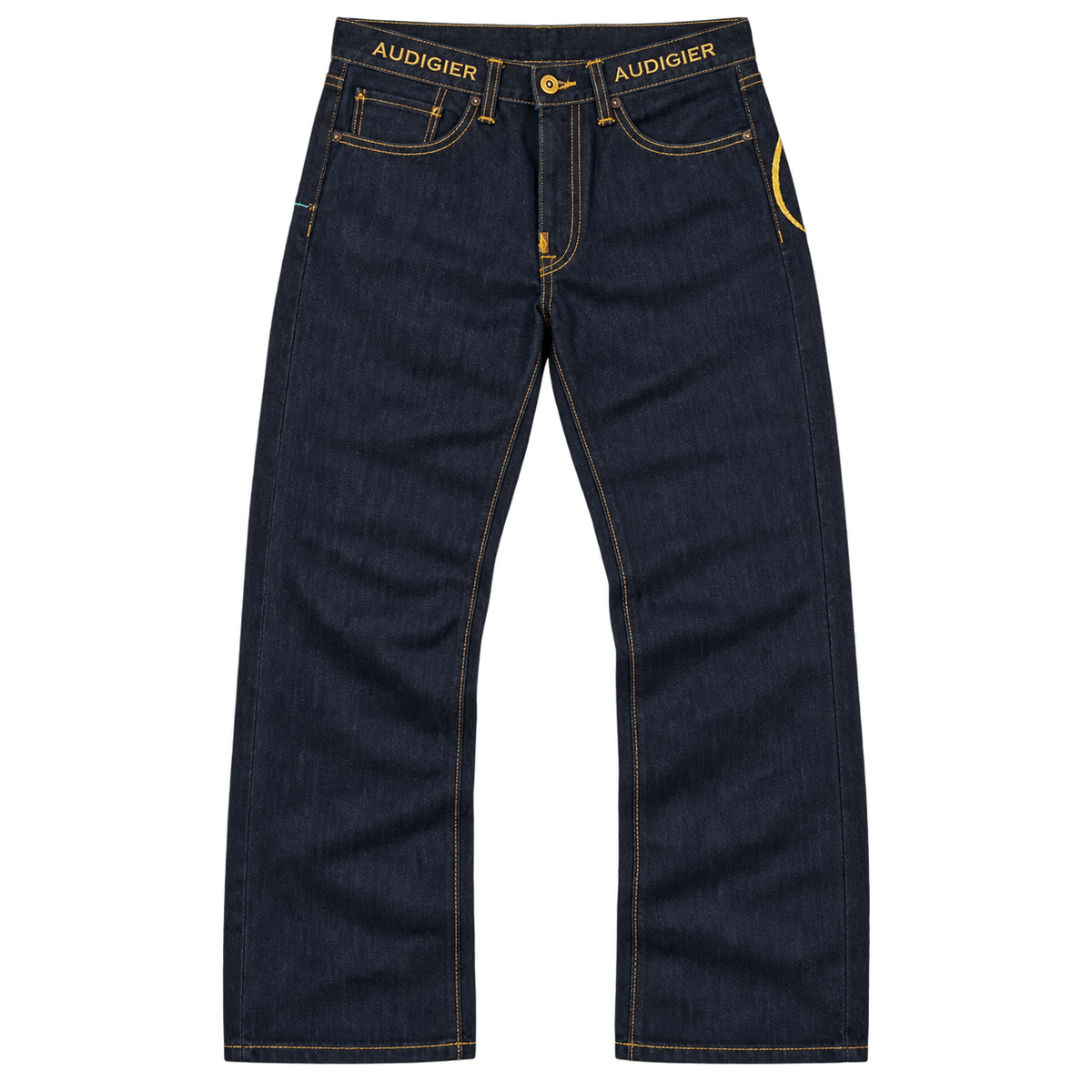 Gold Script / Blue — Front