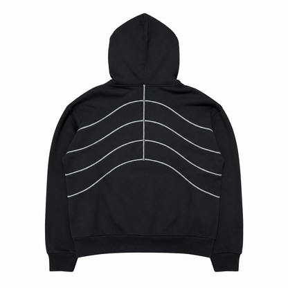 Black — Purpose Zip Hoodie with Patches — Back